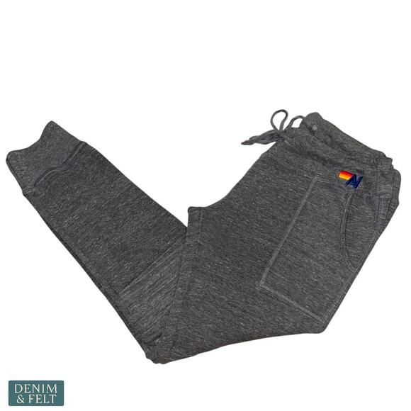 Aviator Nation Grey Sweatpants Drawstring Pockets Joggers Lounge Pants Size S - Picture 1 of 9